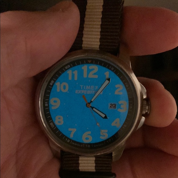 Timex Brown and Silver Military-Inspired Watch - Picture 2 of 6